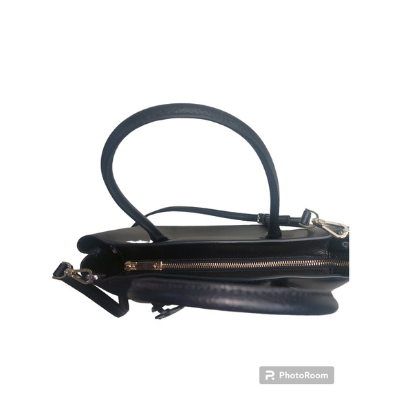 Kate Spade New York Eva Black Mixed Material Top Zip Satchel w/ Crossbody Strap - Picture 6 of 9